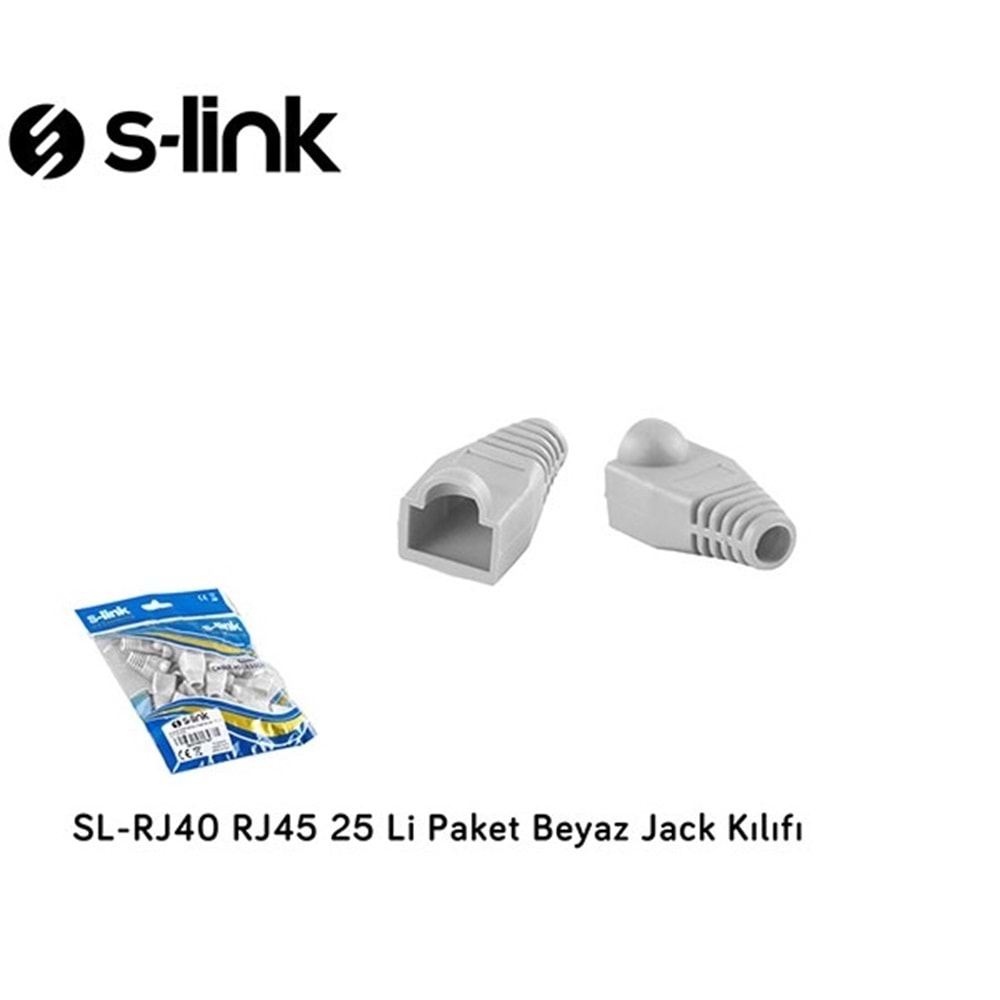 S-Link SL-RJ40 25 Li Paket Gri Jack Kılıfı