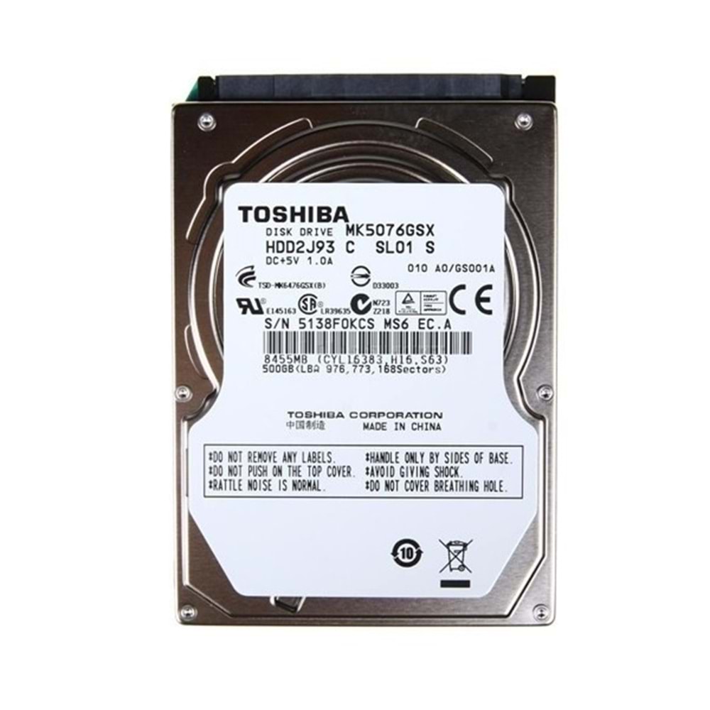 Toshiba MQ01ABF050 2.5 500Gb 5400Rpm 8Mb Sata2 Notebook Hdd