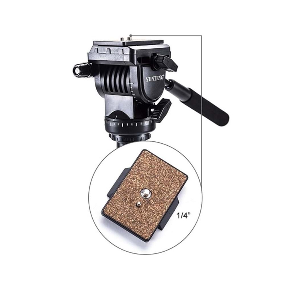 Yunteng VCT-558 Profesyonel Monopod Hidrolik Kafa