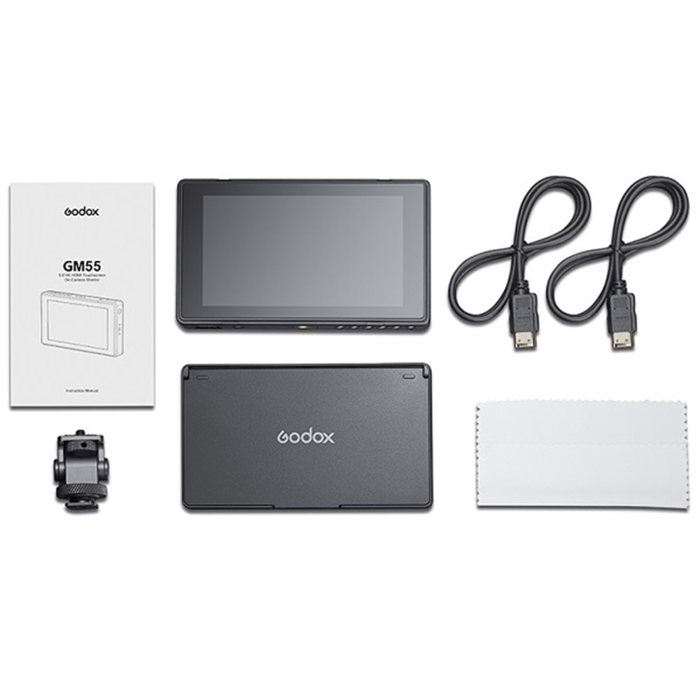 Godox GM55 5.5inc 4K HDMI Kamera Üstü Dokunmatik Monitör