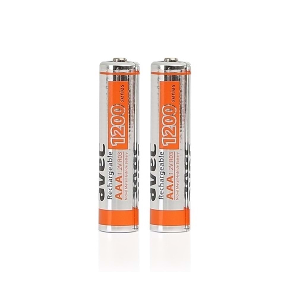 Avec 1200 mAh Ince Pil 2li Bls. AAA