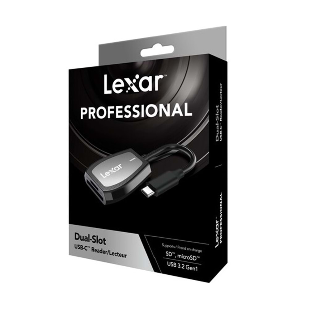 Lexar Professional UHS-II USB 3.2 Type-C Çift Yuvalı Kart Okuyucu NLRW470U-RNHNG