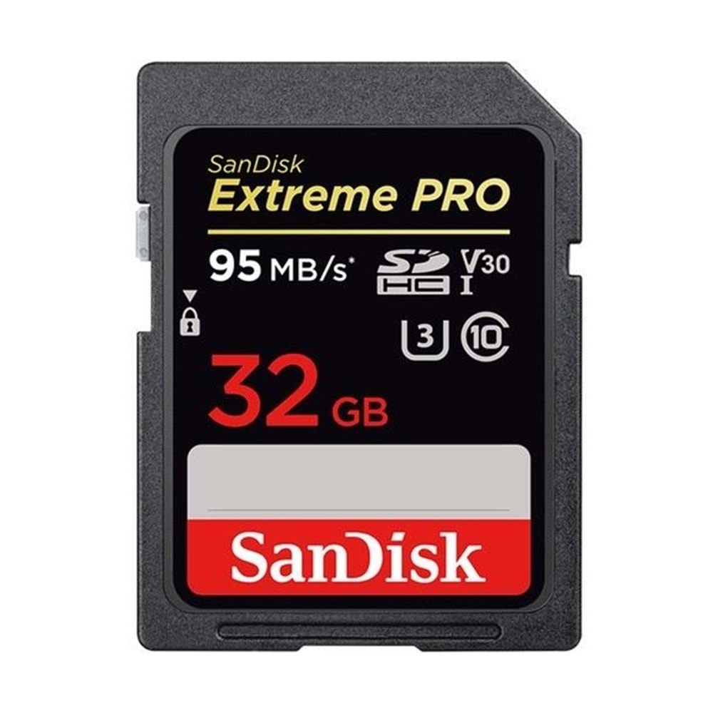 SanDisk 32GB Extreme Pro SDHC 95MB/s V30 U3 C10 SD Hafıza Kart (SDSDXXG-032G-GN4IN)