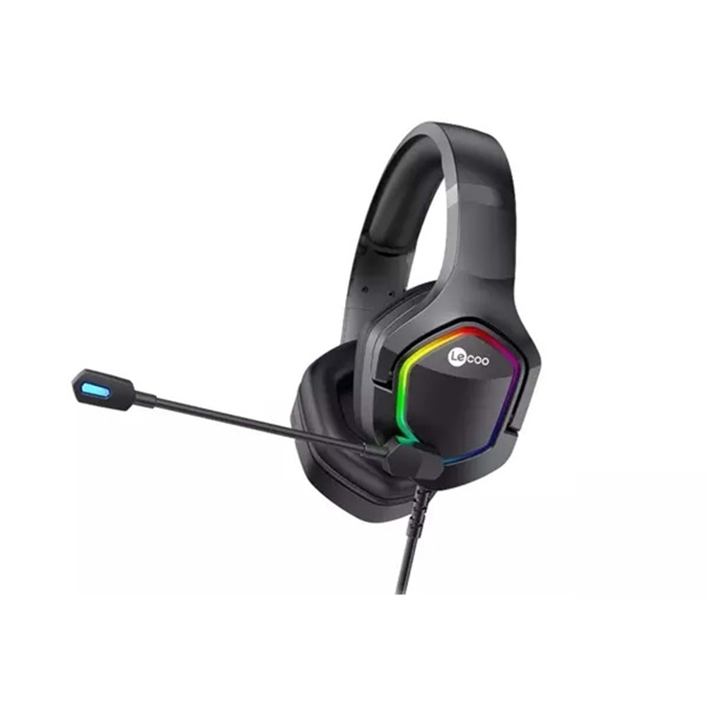 Lenovo Lecoo HT403 USB + 3.5mm Jak Gaming Kulaklık Siyah Kulaküstü Kulaklık RGB LED Aydınlatmalı