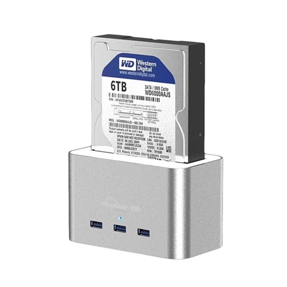 Codegen CDG-DOC-303 2.5 ve 3.5 USB 3.0 Alüminyum Sata 3 Docking Station Harici HDD Kutusu