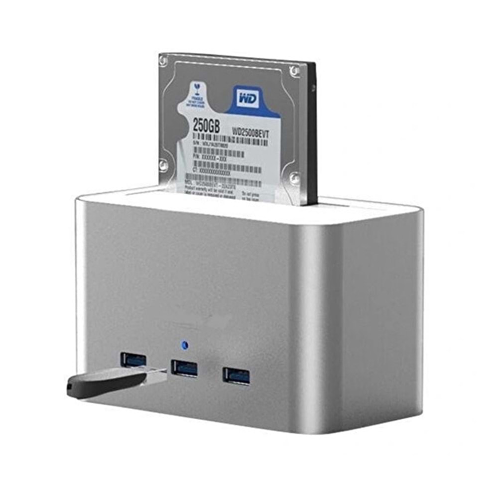 Codegen CDG-DOC-303 2.5 ve 3.5 USB 3.0 Alüminyum Sata 3 Docking Station Harici HDD Kutusu