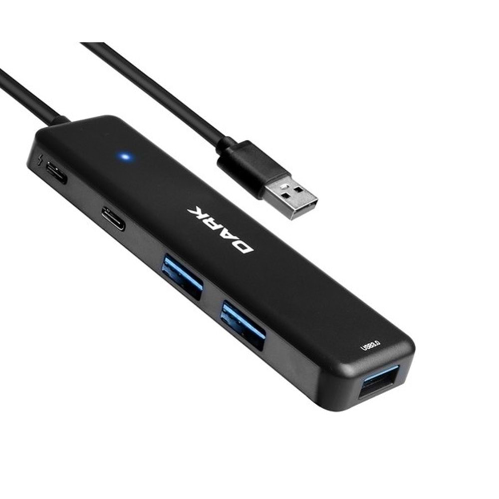 Dark Connect Master X5C Usb3.2 Gen 1 Type-A To 3 Port Usb-A & 1 Port Type-C 2.0 / 1x Type-C Charge (DK-AC-USB347)