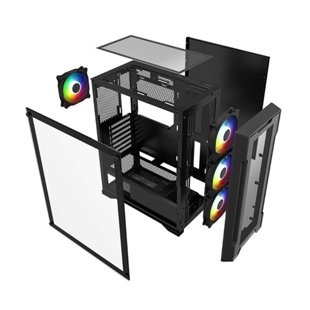 Power Boost PB-PS6849B 650W 80+ Bronze Siyah Mesh Panel Mid Tower ATX Kasa
