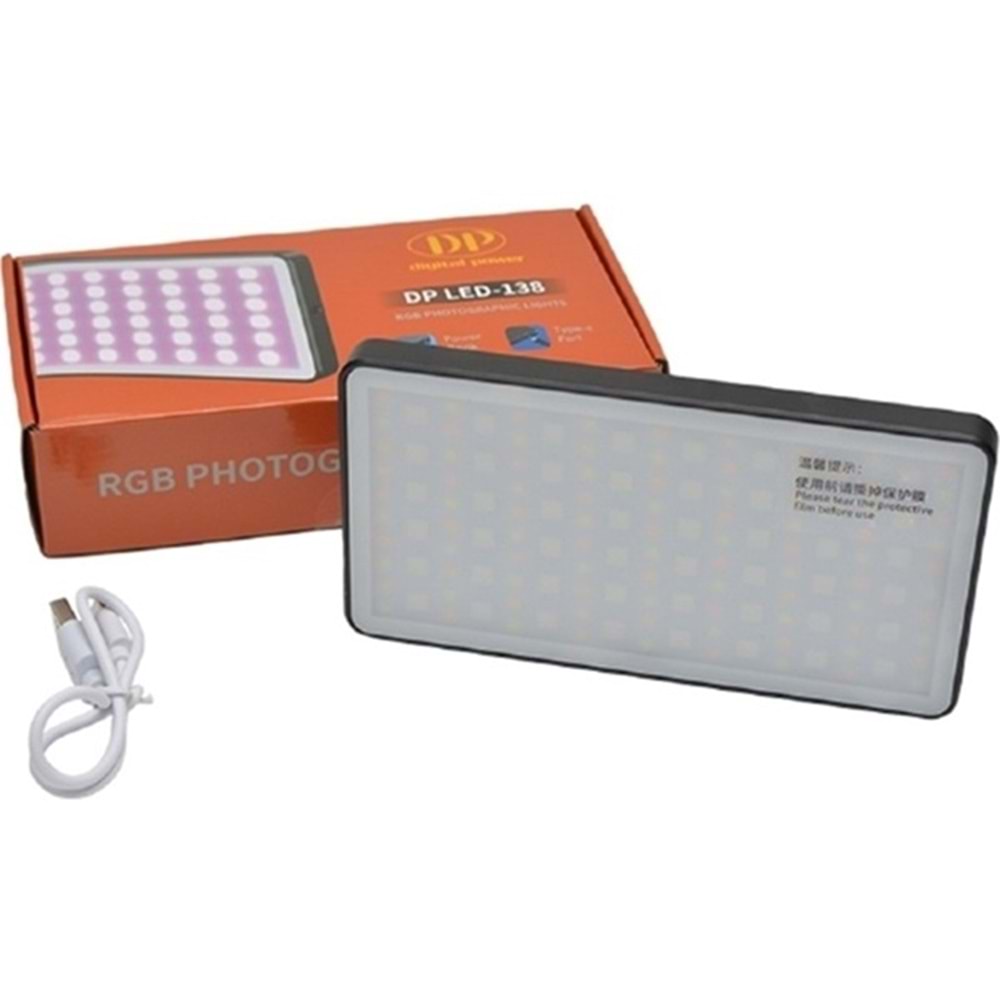 Dp Led-138 RGB Kendinden Bataryalı Led Işık