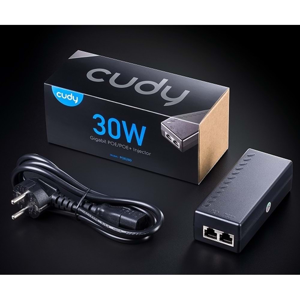 Cudy POE200 (2 Port Poe+/Poe) 30W INJECTOR Adaptör