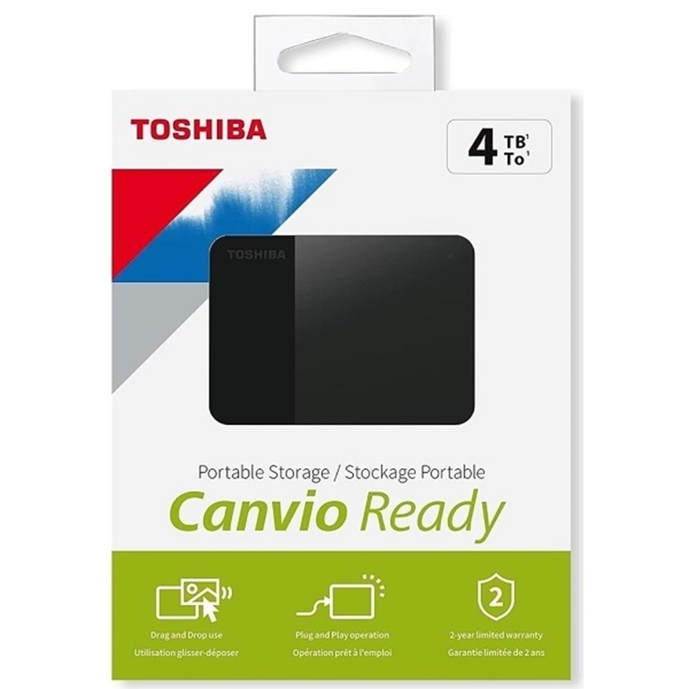 Toshiba HDTP340EK3CA Canvio Ready 2.5 4TB USB 3.2 Gen1 Siyah Taşınabilir Hdd