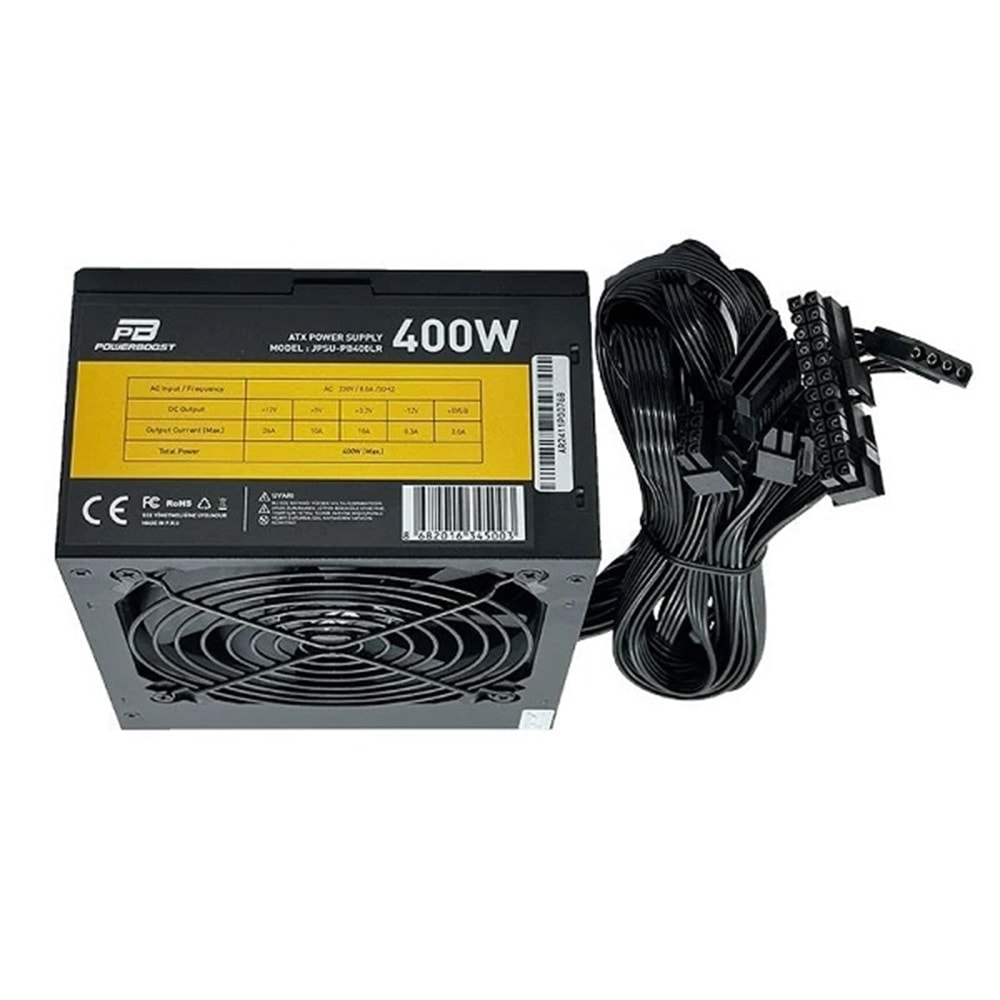 Power Boost PB400LR 400W Siyah Power Supply ATX PSU (Retail Box)