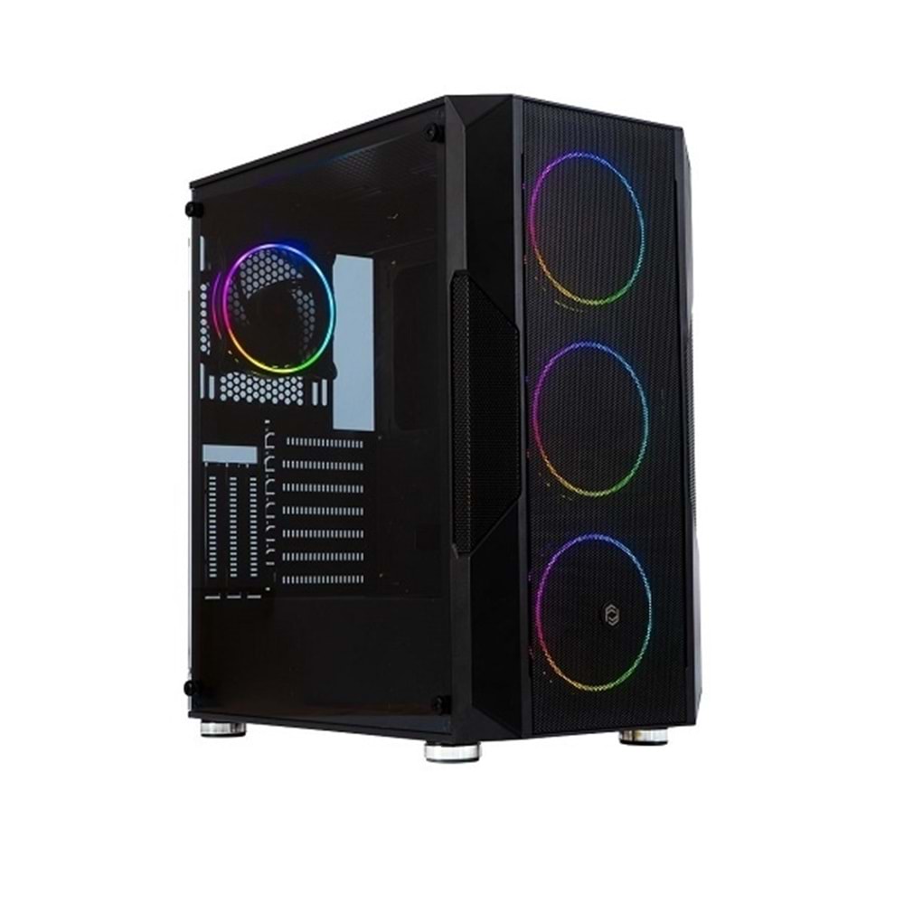 Frisby FC-9435G 750W 80+Bronze Siyah Dual-Ring RGB Fan Mid Tower ATX Kasa
