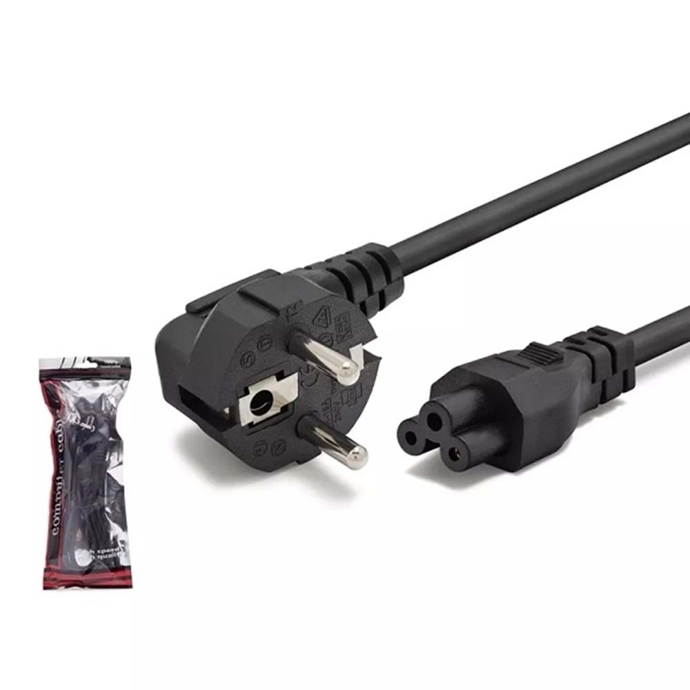 Hadron HDX5517 1.0mm 500W 1.2Mt Yonca Güç Kablosu Siyah