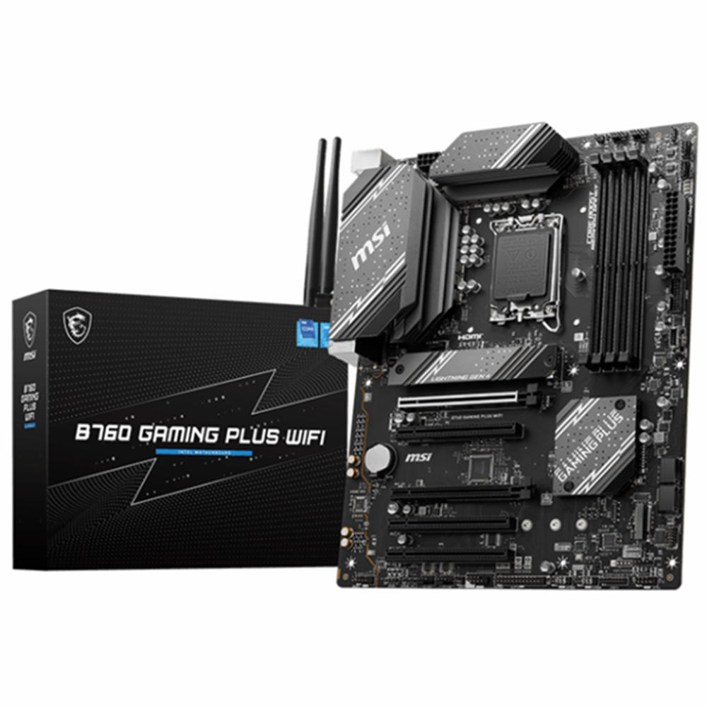 Msi B760 Gaming Plus Wifi DDR5 6800MHZ 2XHDMI 2XDP 2XM.2 USB 3.2 MATX 1700P (12. 13. 14. Nesil İşlemci Uyumlu)