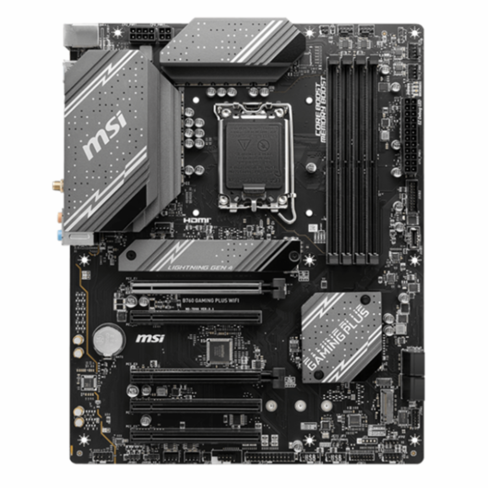 Msi B760 Gaming Plus Wifi DDR5 6800MHZ 2XHDMI 2XDP 2XM.2 USB 3.2 MATX 1700P (12. 13. 14. Nesil İşlemci Uyumlu)