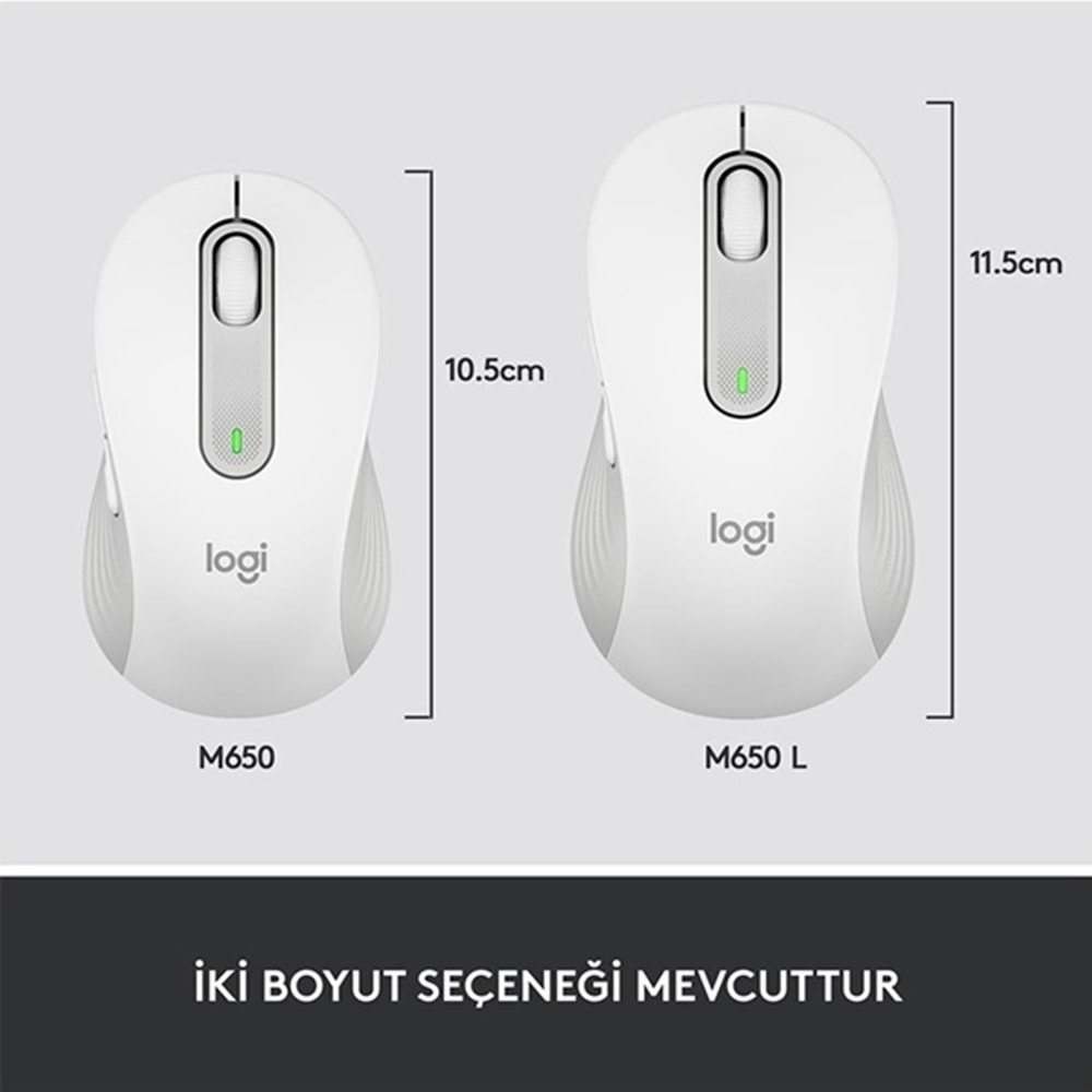 Logitech Signature M650 Bluetooth Kablosuz Sessiz Siyah Mouse (910-006255)