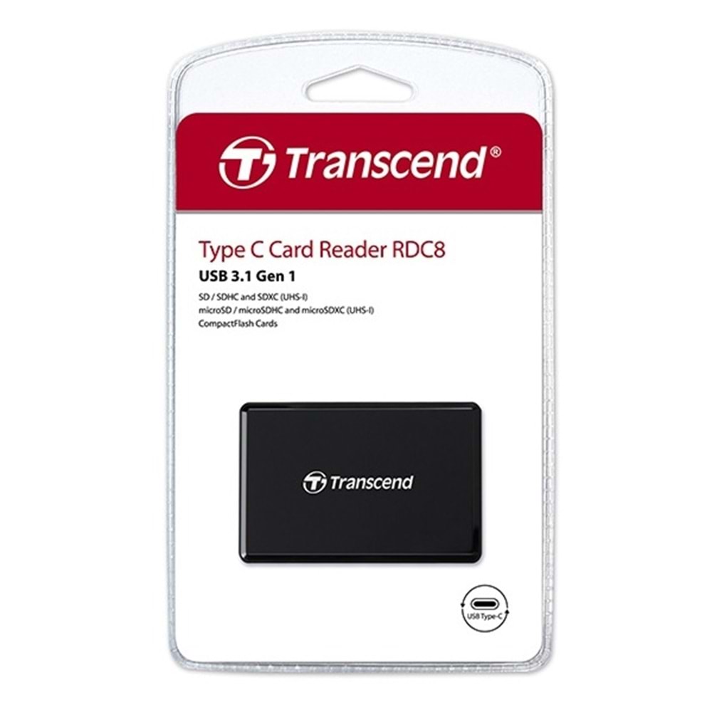 Transcend TS-RDC8K2 UHS-I TypeC Usb 3.1 Multi Kart Okuyucu