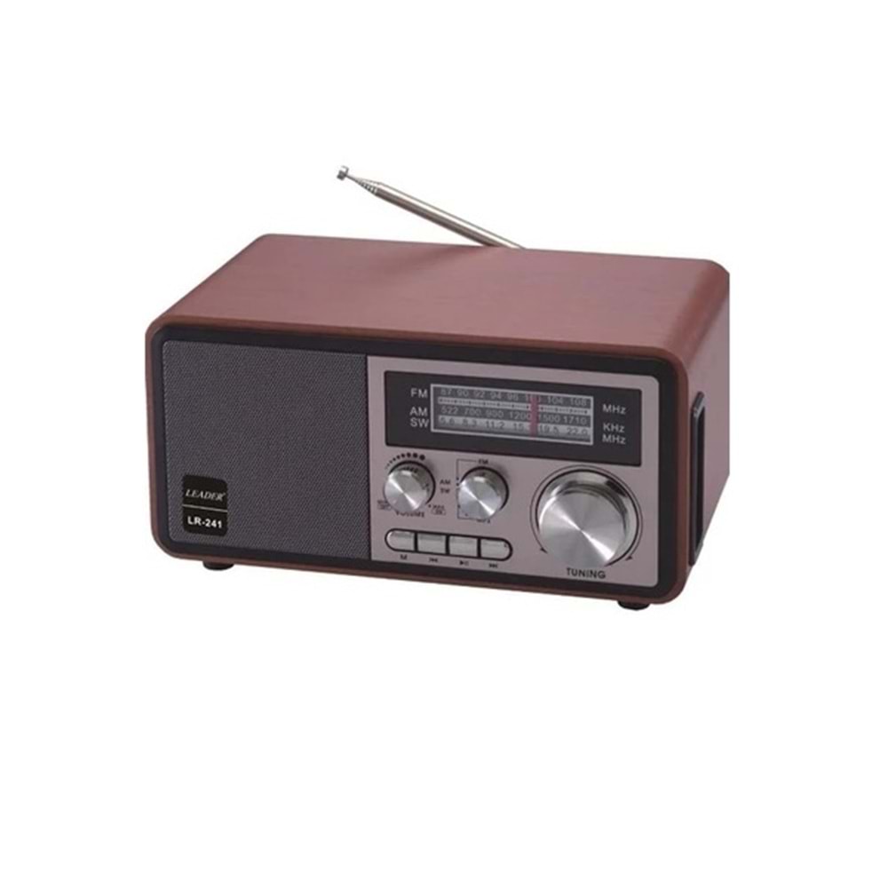 Leader LR-241 Radio Bt Usb Tf Retro Müzik Kutusu