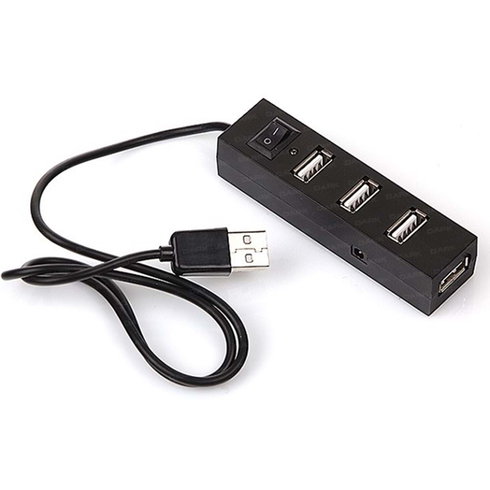 Dark DK-AC-USB241 Aç-Kapa Butonlu 4 Port USB 2.0 Çoklayıcı