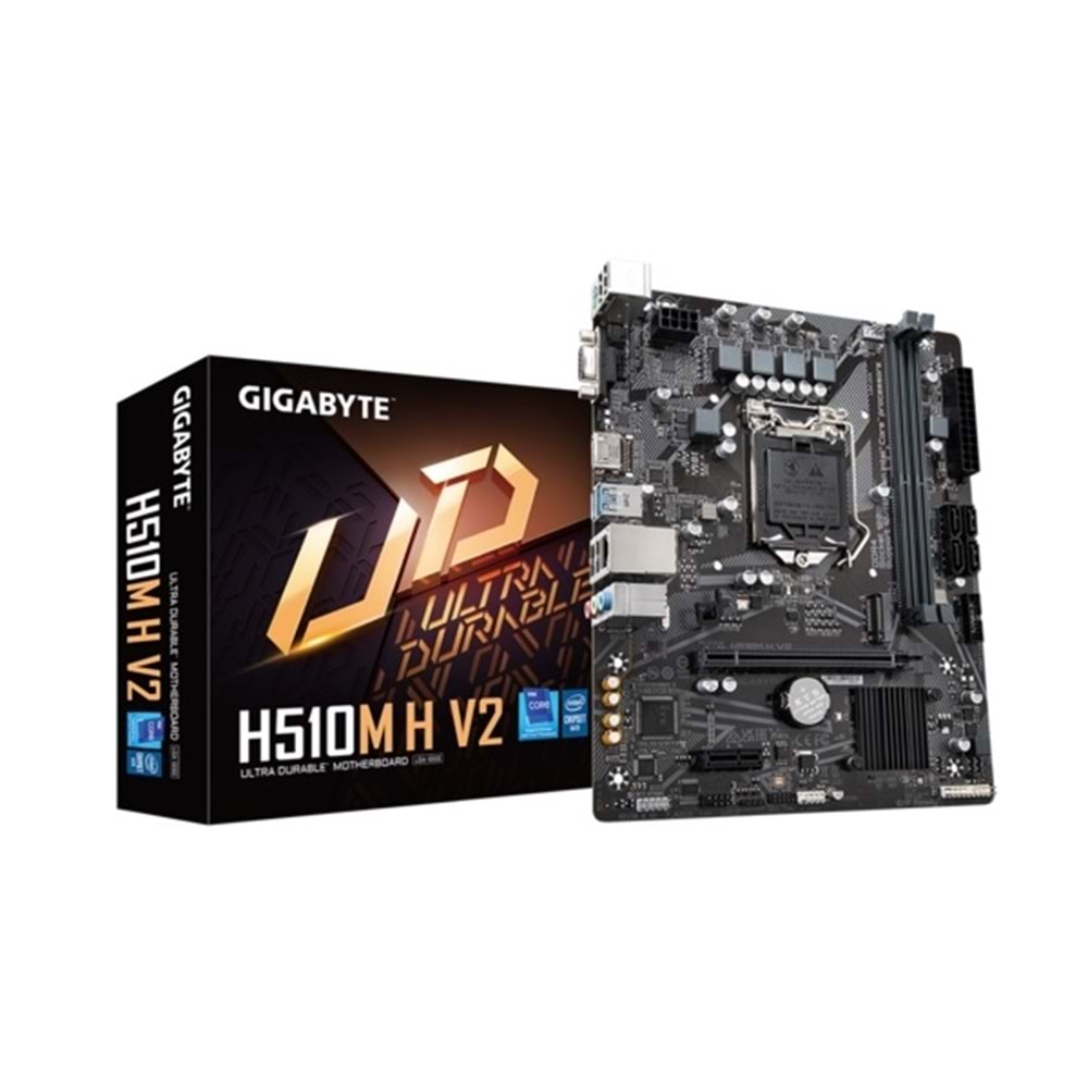 Gigabyte H510M-H-V2 H470 DDR4 Vga GLan mATX HDMI M2 USB3.2 1200Pv2 Anakart