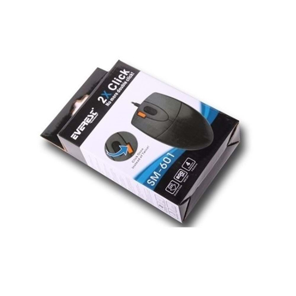 Everest SM-601 USB 800dpi Siyah Standart Mouse