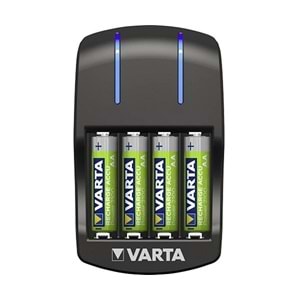 Varta Plug Şarj Cihazı ve 4x2100 AA Büyük Kalem Pil Siyah
