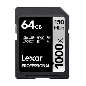 Lexar 64GB 1000x 150mb/Sn Pro 4K SD Hafıza Kartı