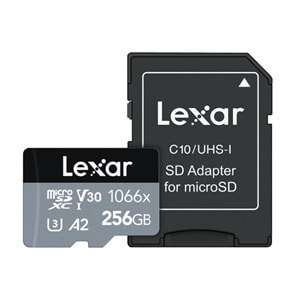 Lexar 256Gb 160Mb/s 1066x C10 A2 V30 U3 4K UHD UHS-I MicroSD Hafıza Kartı