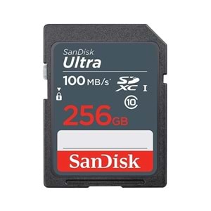 Sandisk 256GB 100MB/S Ultra SDXC C10 Full Hd Hafıza Kartı SDSDUNR-256G-GN3IN