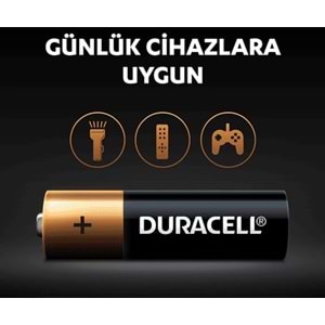 Duracell Alkalin AA Kalın Kalem Pil 2'li