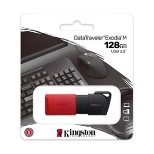 Kingston 128GB Data Traveler Exodia Usb 3.2 Bellek (Siyah Kırmızı) DTXM/128GB