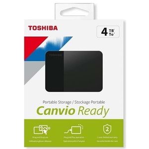 Toshiba HDTP340EK3CA Canvio Ready 2.5 4TB USB 3.2 Gen1 Siyah Taşınabilir Hdd