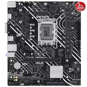 Asus Prime H610M-K H610 DDR5 Vga GLan mATX HDMI M2 USB3 RGB 1700p Anakart