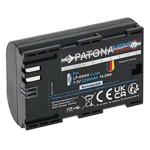 Patona Canon LP-E6NH USB-C İnput Uyumlu Batarya (MARK II İLE UYUMLU DEĞİL)