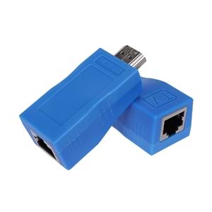 Sensei HD-30 CAT5E CAT6 30Metre İkili Mavi Adaptör Hdmi Extender