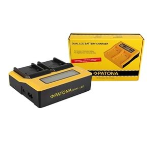 Patona 7557 Çift LCD USB Şarj Cihazı Sony NP-FP50 NP-FH50 NP-FV100 Uyumlu