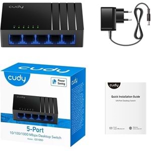 Cudy GS105D 5 Port 10/100/1000 Yönetilemez Desktop Plastik Kasa Switch