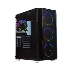 Frisby FC-9435G 750W 80+Bronze Siyah Dual-Ring RGB Fan Mid Tower ATX Kasa