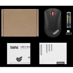 Lenovo 4Y51D20848 USB-C Kablosuz 2400dpi siyah ThinkPad Compact Mouse