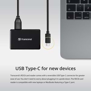 Transcend TS-RDC8K2 UHS-I TypeC Usb 3.1 Multi Kart Okuyucu