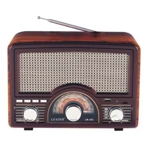 Leader LR-242 Radio Bt Usb Tf Retro Müzik Kutusu
