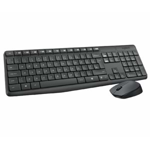 Logitech MK235 Q Türkçe Kablosuz Multimedya Siyah Klavye+ Mouse