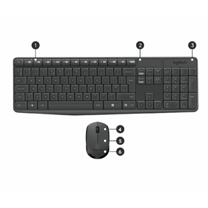 Logitech MK235 Q Türkçe Kablosuz Multimedya Siyah Klavye+ Mouse