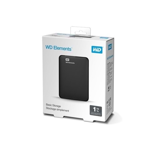 WD WDBUZG0010BBK Elements Portable 2.5 1Tb Usb 3.0 Siyah Taşınabilir Harddisk