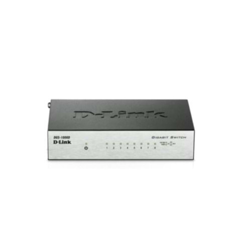 D-Link Dgs-1008D 8 Port 10/100/1000 Yönetilemez Switch Metal Kasa