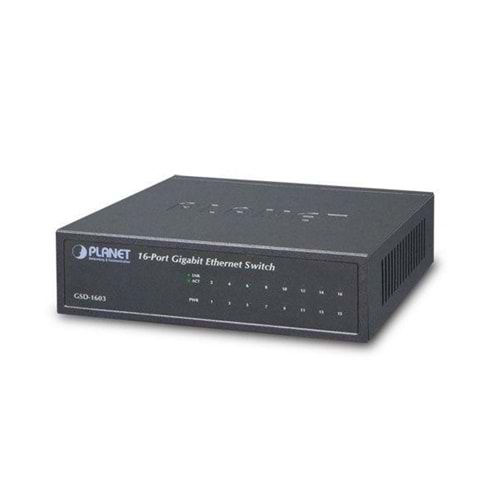 Planet Gsd-1603 16 Port 10/100/1000 Metal Switch