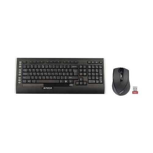 A4 Tech 9300F Q Türkçe Kablosuz Multimedya Siyah Klavye Mouse