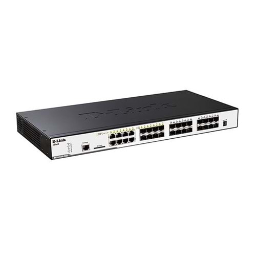 D-Link Dgs-3120-24 Sc 24 Port 10/100/1000 Yönetilebilir 24 Fsp Switch Rack Mount