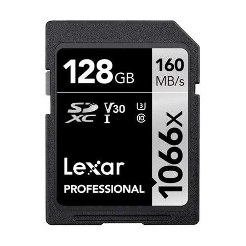 Lexar 128Gb 160Mb/s 1066x V30 U3 UHS-I SDXC Professional Hafıza Kartı
